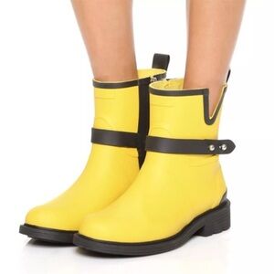 Rag & Bone Yellow Moto Rainboots